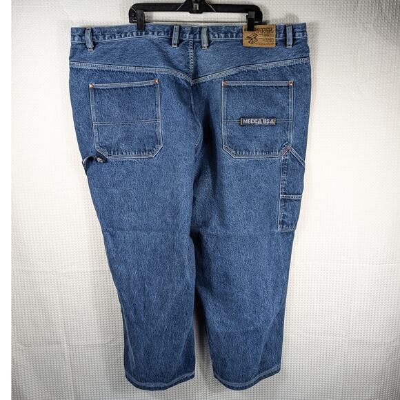 Mecca USA 52x29 Baggy Jeans Vintage Y2K Workwear Denim Carpenter Pants Hong Kong - Picture 2 of 6
